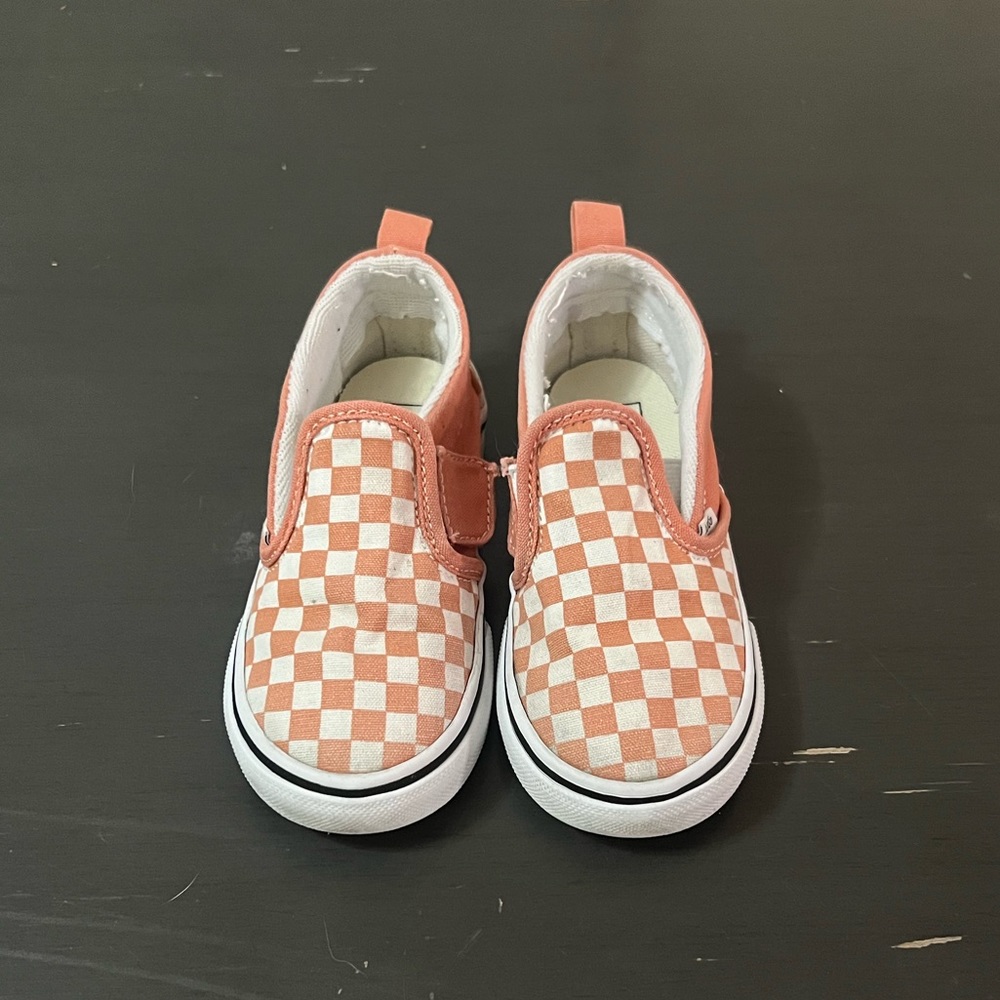 Vans - Rust Checkered Slip-ons - Size 9 Toddler